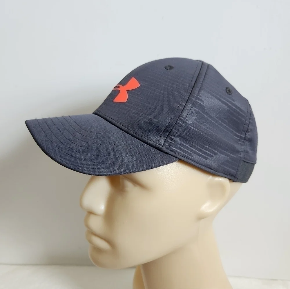 Under Armour UA Storm Youth Gray Orange Baseball Hat Cap Size S/M